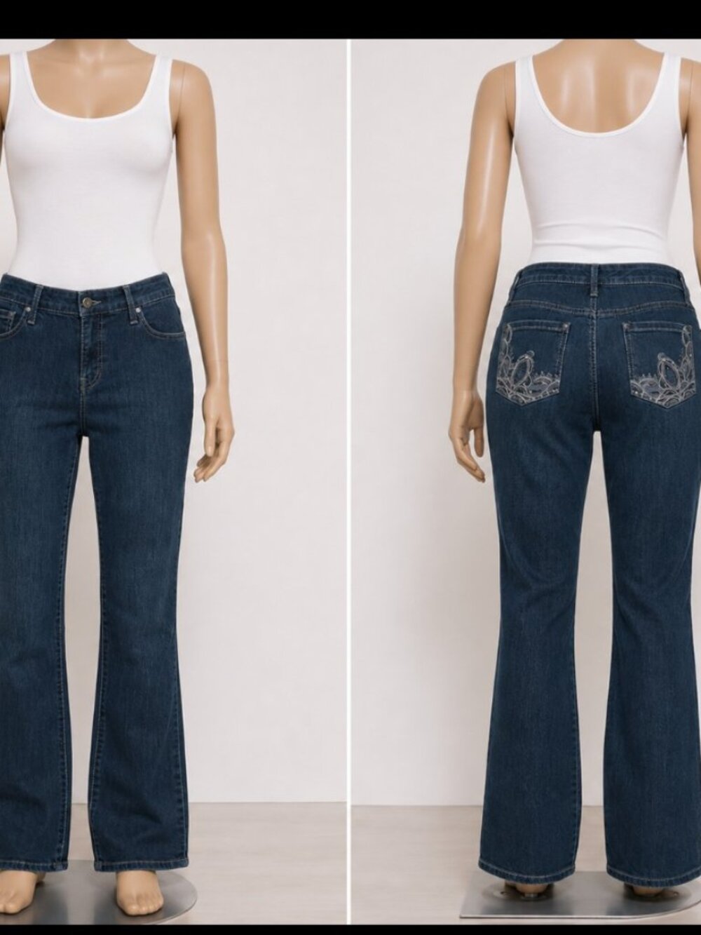 Nine West Y2K Style Dark Wash Bootcut Flare jeans Womens Size 14/32 Fall Fashion
